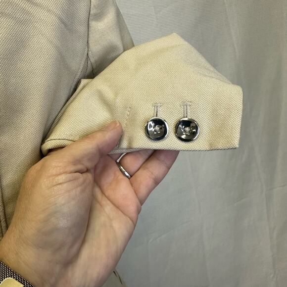 White House Black Market Beige Blazer Jacket Size 2 - Tailored Fitted Blazer - Picture 5 of 10